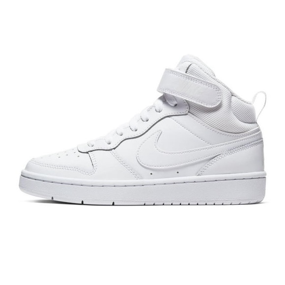 Nike Little Kid's Court Borough Mid 2 sneakers sz 12C White - Picture 2 of 3